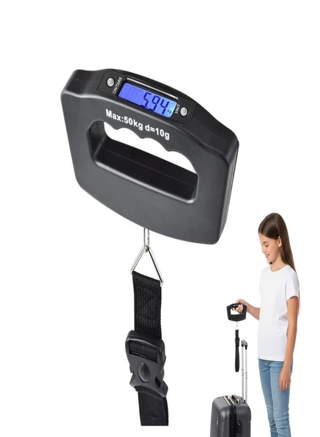 Drumstone (𝐒𝐩𝐞𝐜𝐢𝐚𝐥 𝟏𝟓 𝐘𝐞𝐚𝐫𝐬 𝐖𝐚𝐫𝐫𝐚𝐧𝐭𝐲) Portable Travel Luggage Scale 50kg/10g - Digital Bag Weighing Scale with Backlit Display, Auto Lock, Lightweight & Compact for Travelers - Image 1